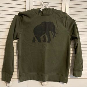 Sold out! Banana Republic Men’s Forest Green logo Elephant Cotton Hoodie.